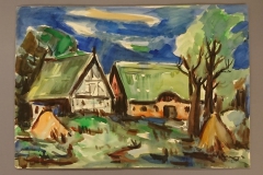 herbert lange (1920-2001) Kamminke auf Usedom,  1972, Aquarell,  51 x 73 cm